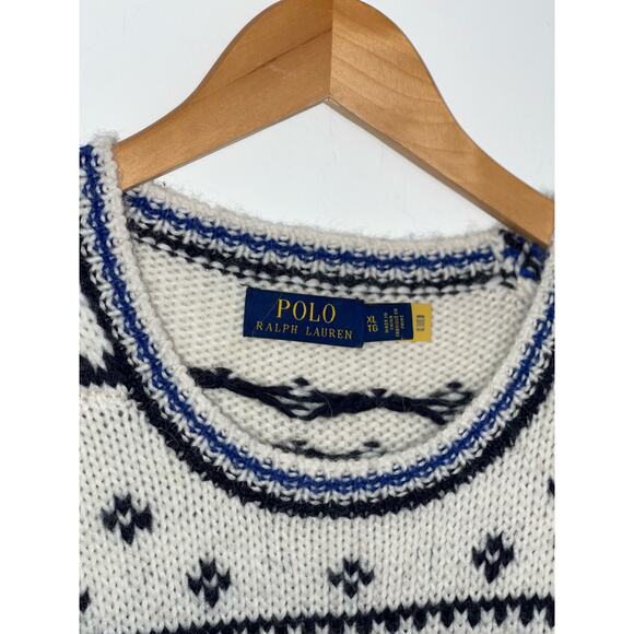 Polo Ralph Lauren Men's Snowflake Pattern Wool Alpaca Sweater Size XL - Picture 2 of 4